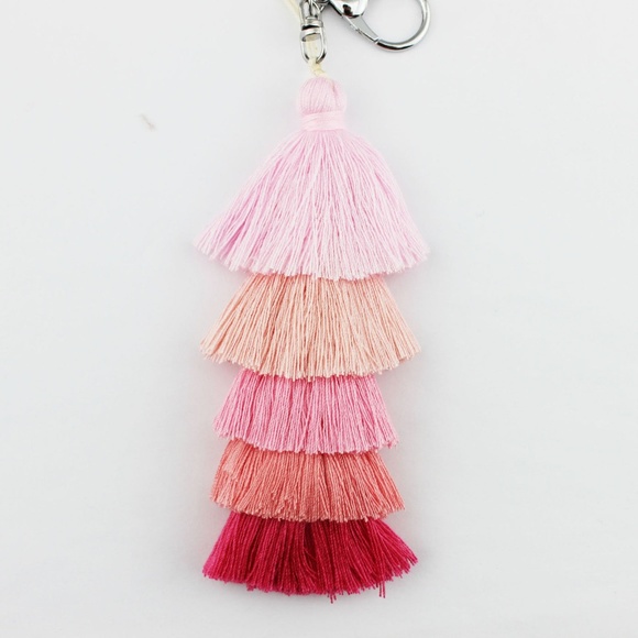 LAST ONE • Pink Ombre Tassel Keychain - Picture 2 of 2